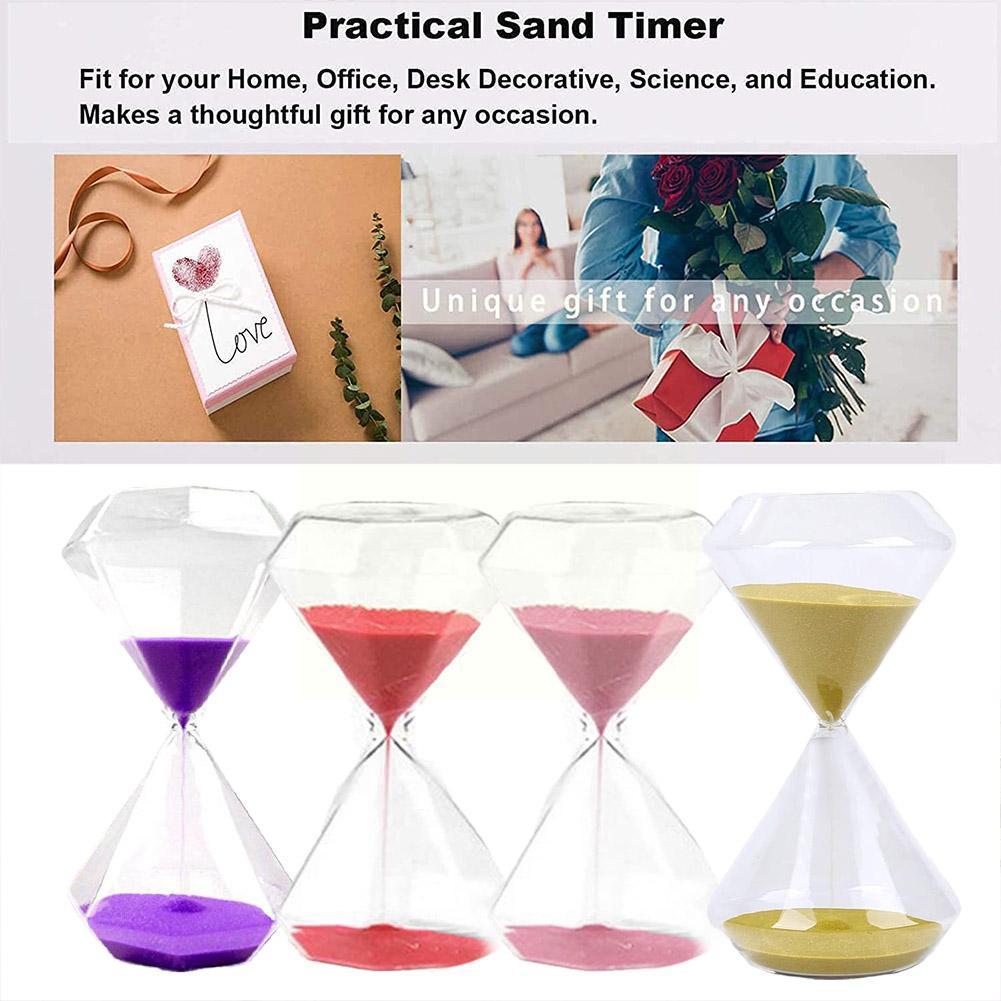 5/15/30 Minutes Diamond Timer Desk Table Clock Decorative Sand Timer Sand Home Ornaments M4S1