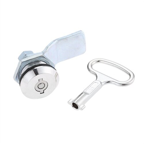 DRELD 1Pc Drawer Door Linear Triangle Lock For Door Mailbox Cupboard Cabinet +Key +Locking Plate Furniture Hardware Zinc Alloy: B