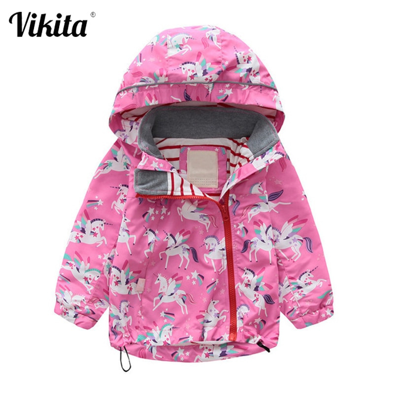 Meisjesjassen met capuchon, herfstwindjacks, babykleding voor meisjes, dieren, eenhoorns, cartoonjassen, bovenkleding, kinderkleding