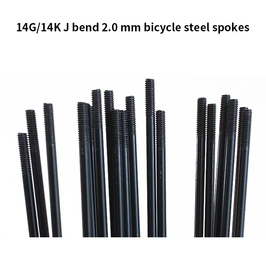 36pcs Hoge Sterkte Mountain/Racefiets 14G Spaken Zwarte Kleur Fiets Stalen Spaken 170mm-300mm BZN001