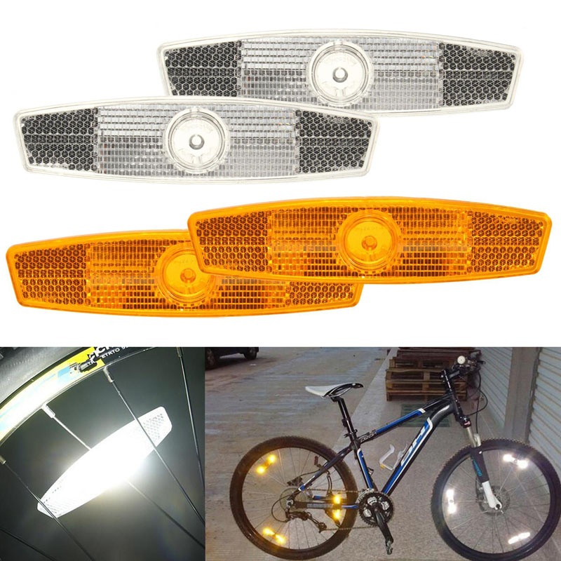 1 st Waarschuwing Fiets Spoke Reflector op Fietswiel Bike Reflecterende MTB Road Fietsen Reflector Veilig Fiets Accessoires
