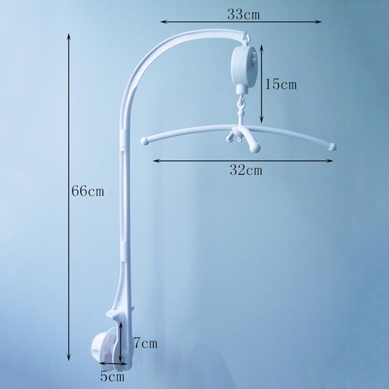 Baby Crib Cot Mobile Arm with Wind-Up/Auto Music Box and Extended Holder Bracket for Girl & Boy- Without Toys