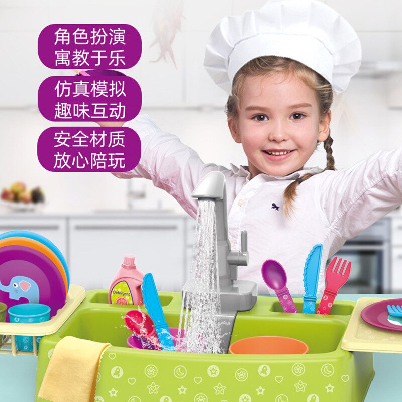 Style A01 évier Mini cuisine lave-vaisselle jouet ensemble jouer maison fille enfants jouets