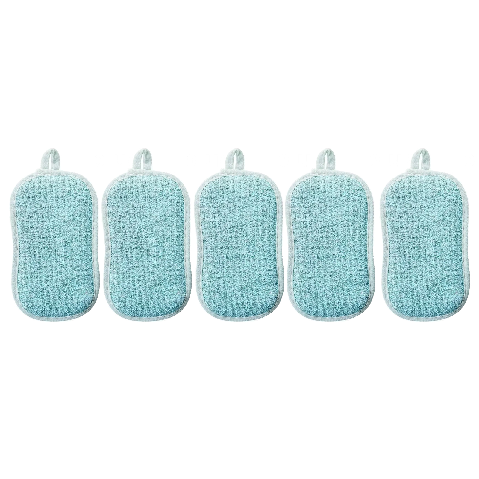 Dubbelzijdige keukenreinigingsspons, krasvrije microvezelspons, herbruikbare schuurspons voor schrobben, reiniging van dishe: Blauw