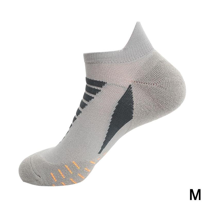 1Pair Cycling Thicken Men Basketball Socks Deodorant Quick-drying Breathable Running Male Sports Long Tube Sock: short Gray