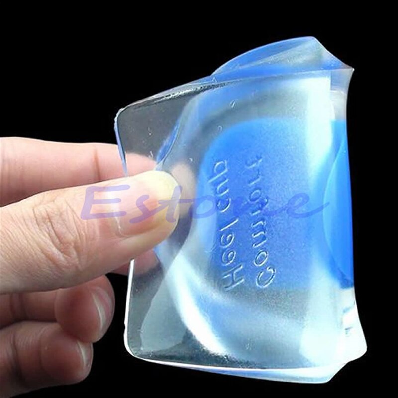 Inserta el talón para aliviar el dolor, zapatos de silicona, almohadillas de Gel, cojín, copa de talón, plantillas masajeadoras, azul, mujer, rojo, cómoda, nueva