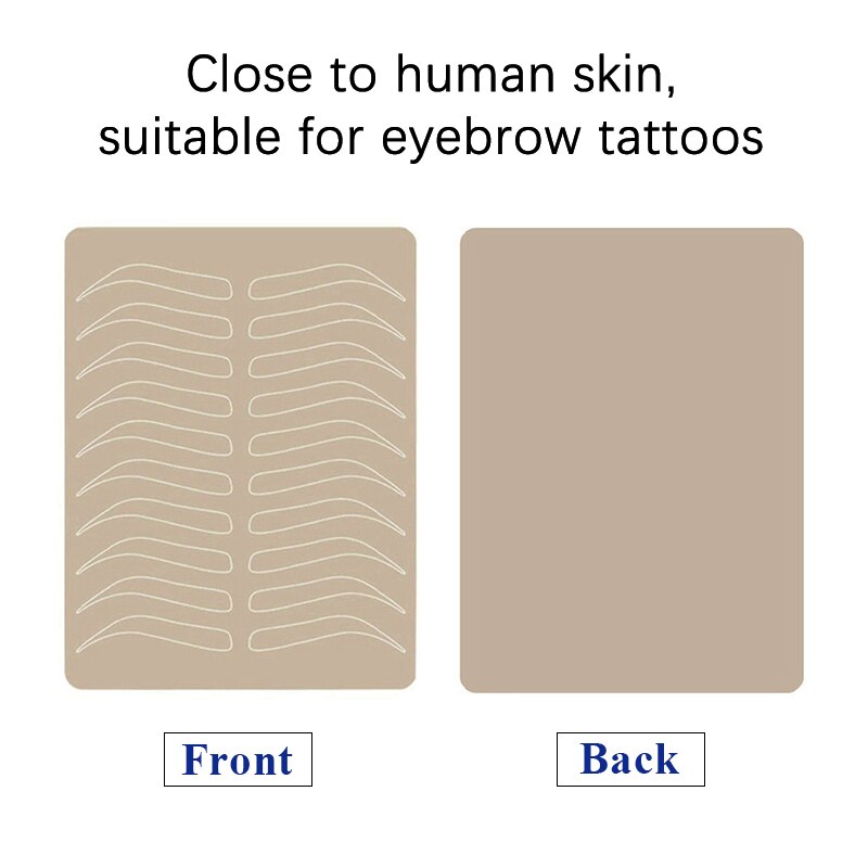1/3/5 stk microblading øjenbryn praksis hud latex simulering permanent makeup øjenbryn træning tatovering pmu hud forsyninger