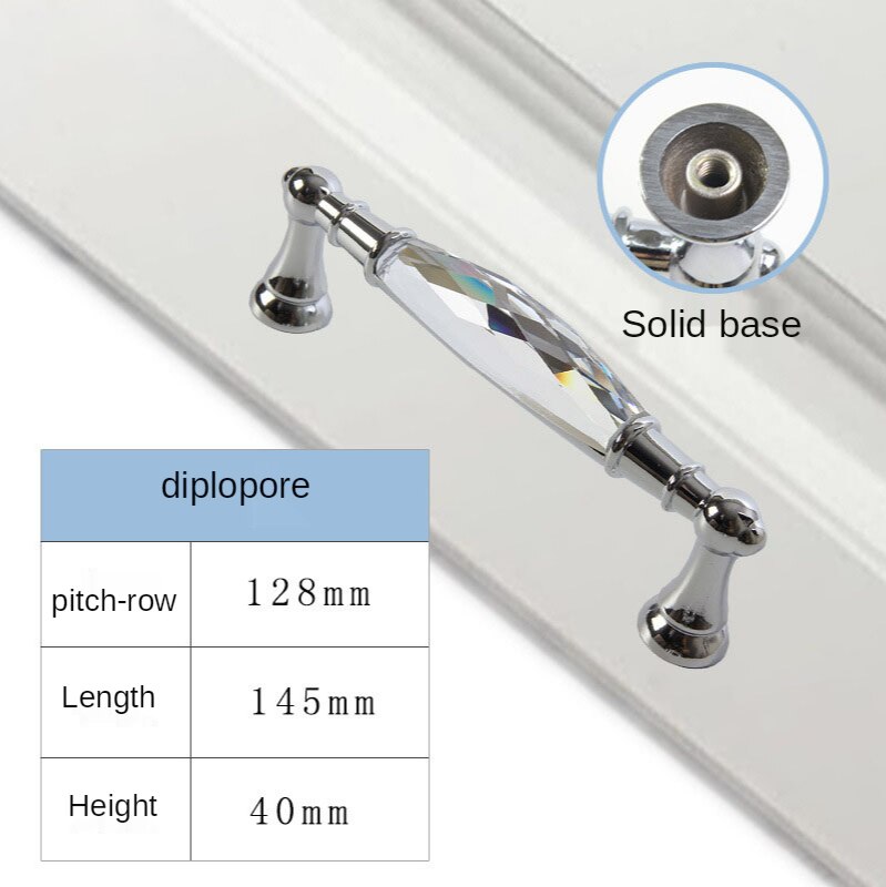Tiradores de cristal de diamante para muebles, manijas de puerta de armario, cajón, perilla de puerta de armario, Hardware: B