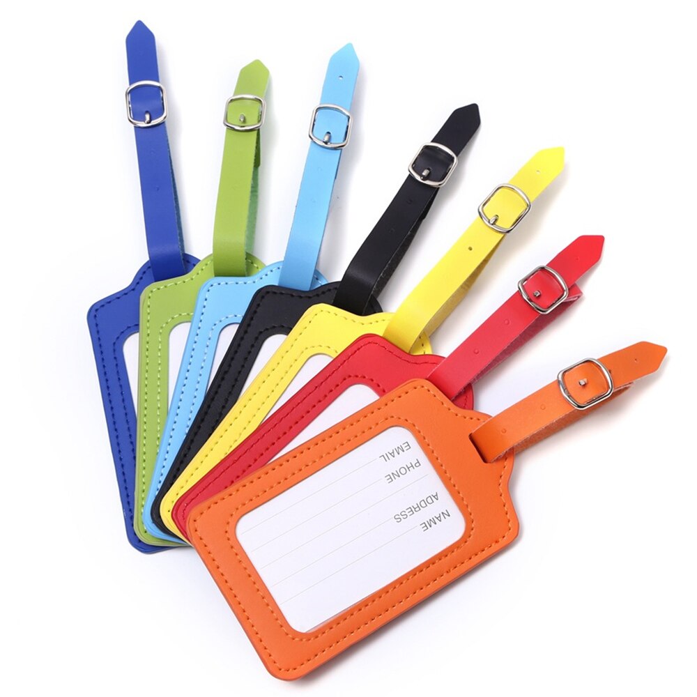 Leder Koffer Gepäck Schild Labe Anhänger Handtasche Reise Name Ich würde AddressAccessories Tragbare Etikett