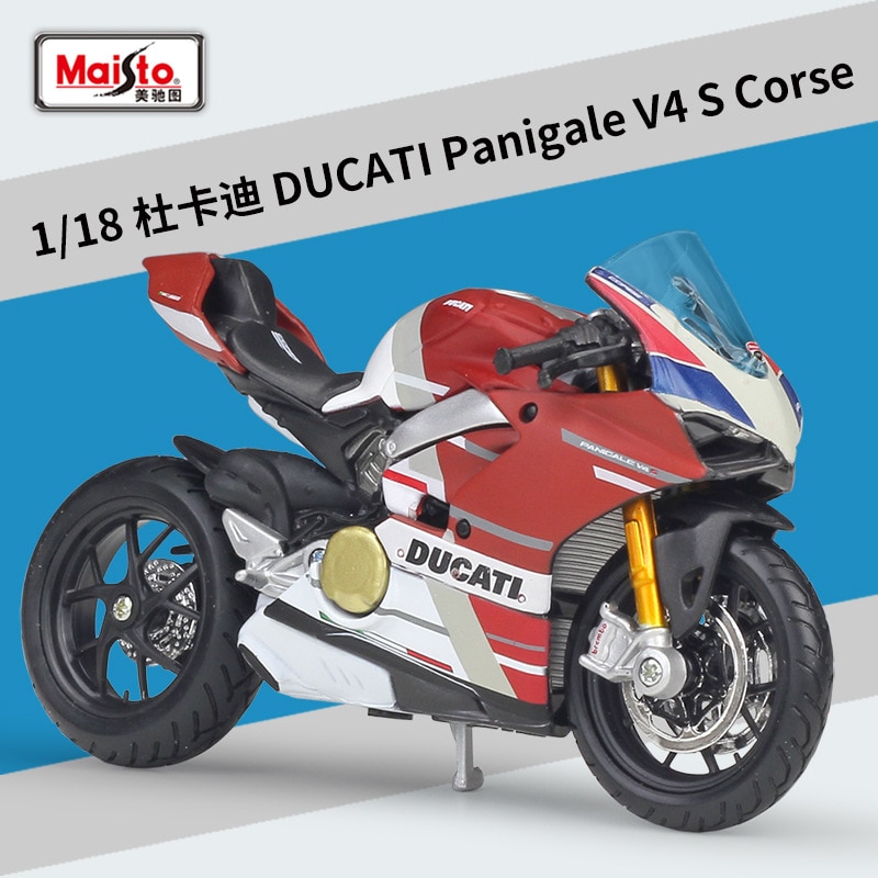 Maisto NUOVO 1:18 DUCATI panigale v4 Pressofuso In Lega Modello di Moto Praticabile Shork-Assorbitore Giocattolo Per I Regali Dei Bambini Toy Collection