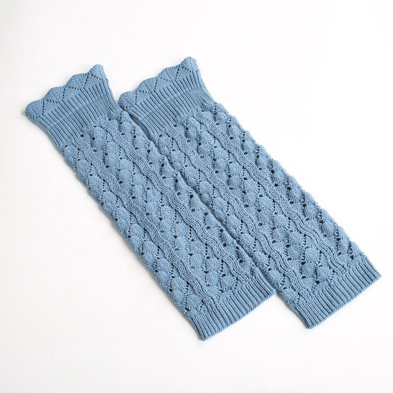 Imitation lace long Leg Warmers knitting Korean socks pick holes turn mouth pile socks SA300