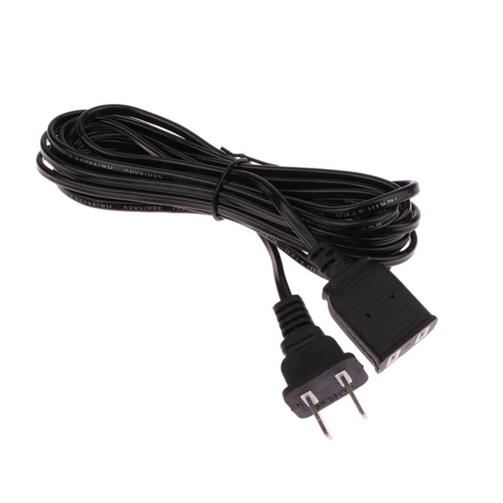 Two-pin AC Power Cord 2/3/5m Copper Power Extension Cord PVC Wire: WHITE
