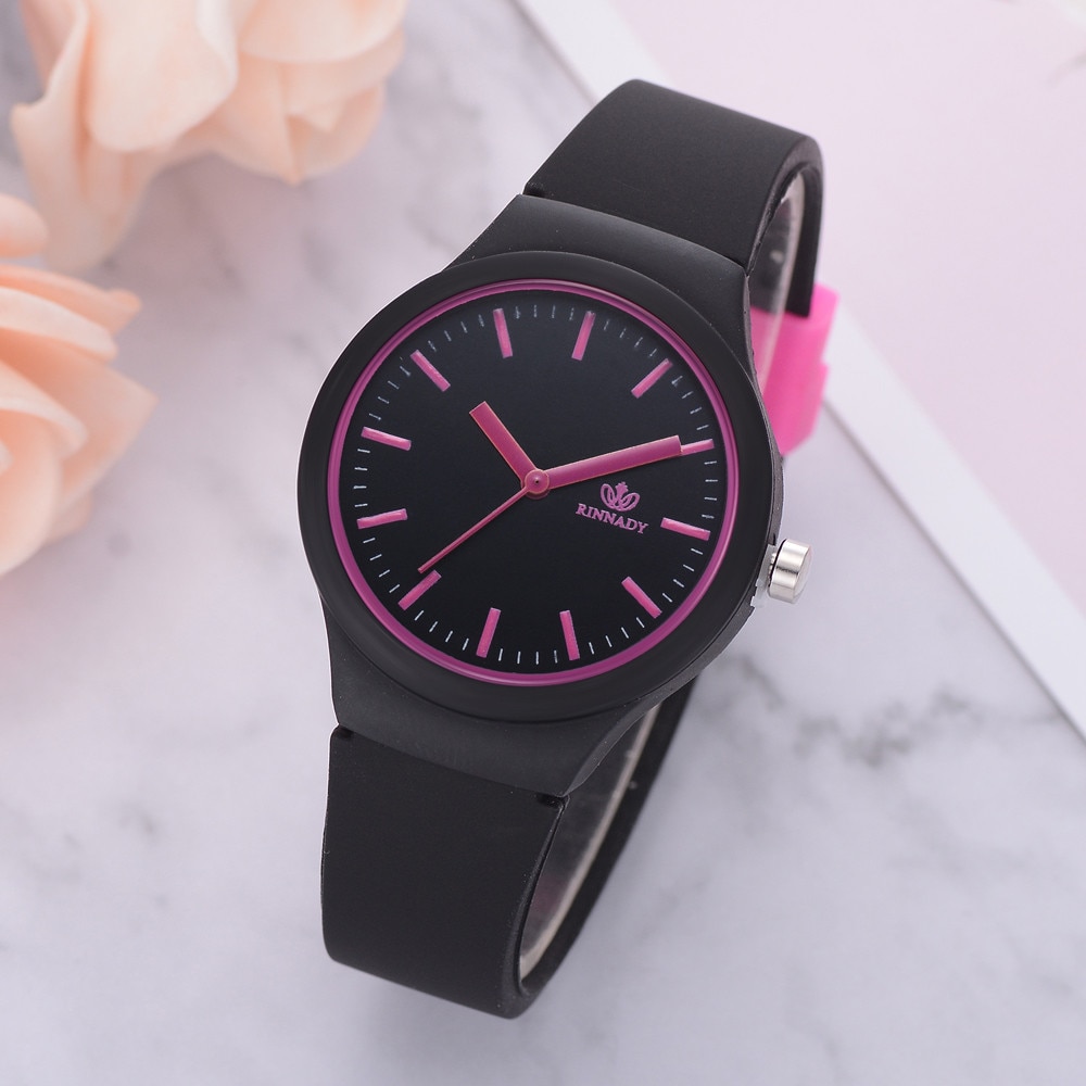 Dames solide modèle montre-bracelet horloge silicone bracelet femmes montres décontracté montre pour femme Simple femme montre montre femme