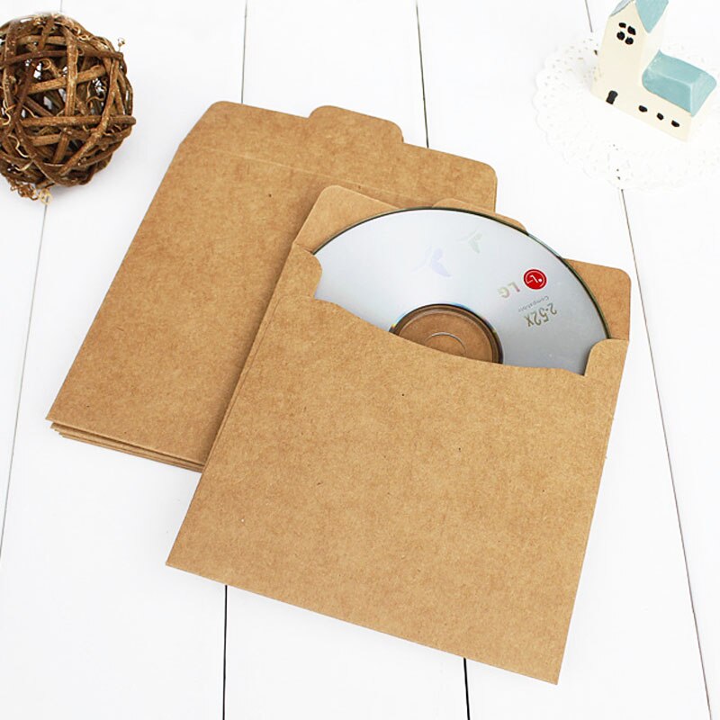 5 uds. CD de sobres de Kraft, caja cuadrada de CD para almacenamiento de fotos en DVD, rojo, negro y blanco, sobres de tarjetas de de papelería, suministros para oficina y escuela