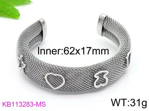 Mode Bangle Armband Sieraden Voor Vrouwen Meisjes Rvs Beer Accessoires: 10