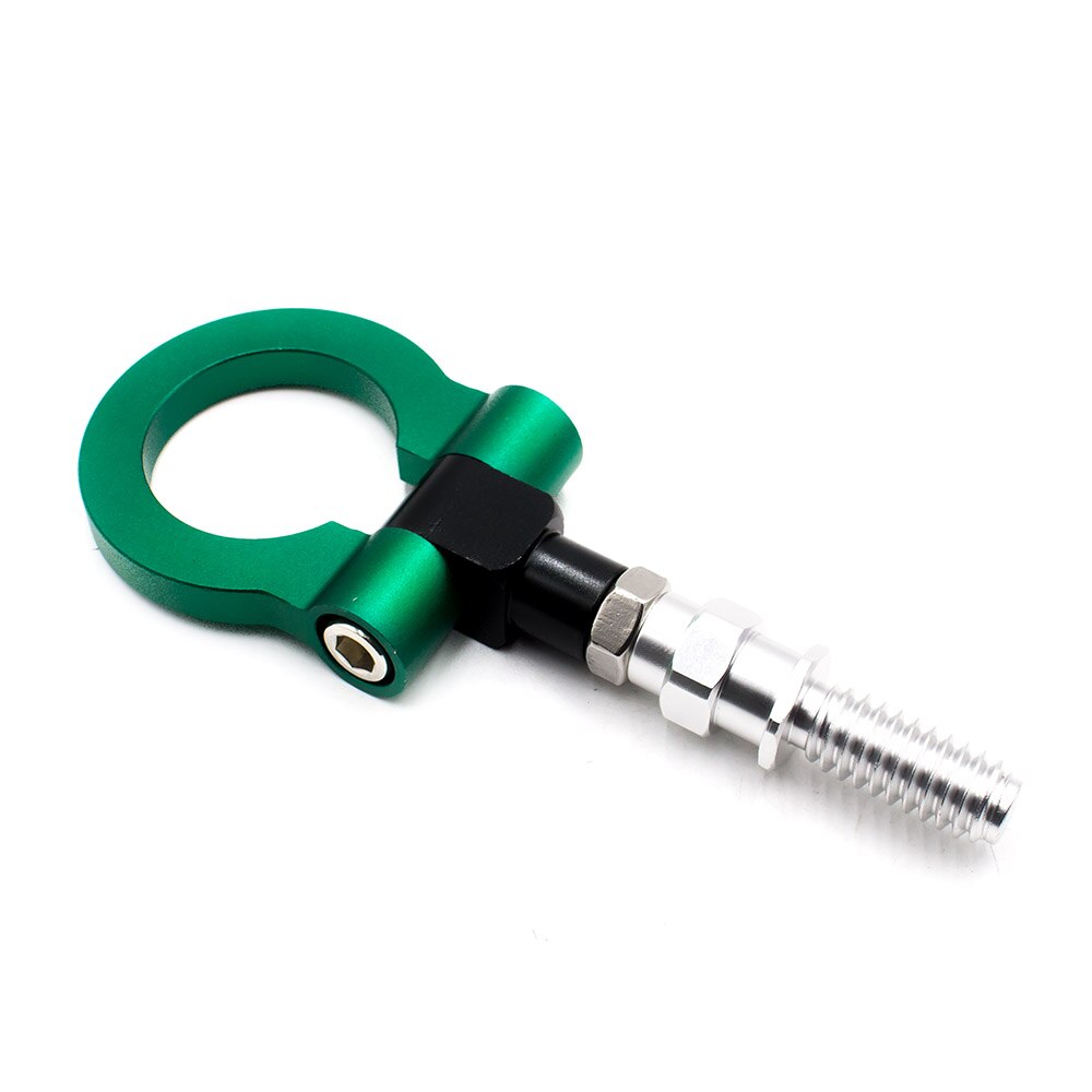 Car Styling Trailer Hooks Sticker Decoration Car Auto Rear Front Trailer Simulation Racing Ring Vehicle Towing Hook: GREEN