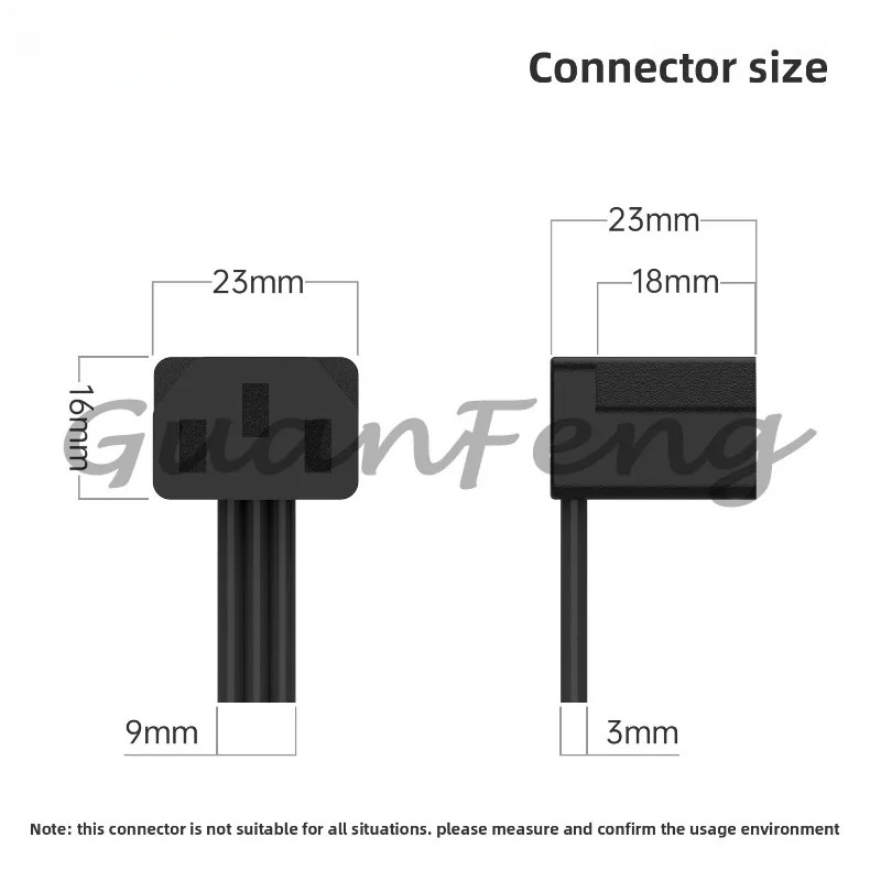 90-Degree Elbow Power Supply Extension Cable - Ultra-Thin Soft C13 to C14 3-Pin
