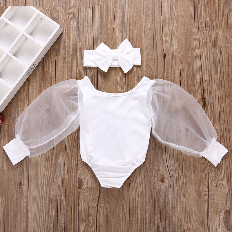 Body en dentelle pour enfants filles | Bouffantes et solides à manches longues, combinaisons de vêtements en dentelle 2 couleurs 0-12M, nouvel an