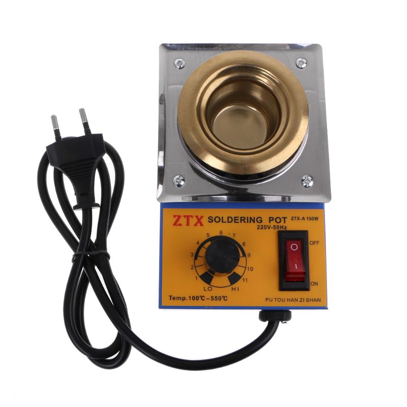 150W EU Plug Temperature Controlled Soldering Pot Melting Tin Pot Tin Cans Lead-Free AdjustableTemperature