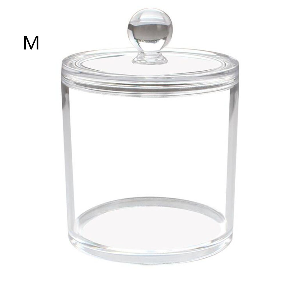 Storage Box Acrylic Storage Jar Cotton Swab Cotton Cotton pad box Ball Plastic Medicine Jar Dispenser Bathroom Accessories: M