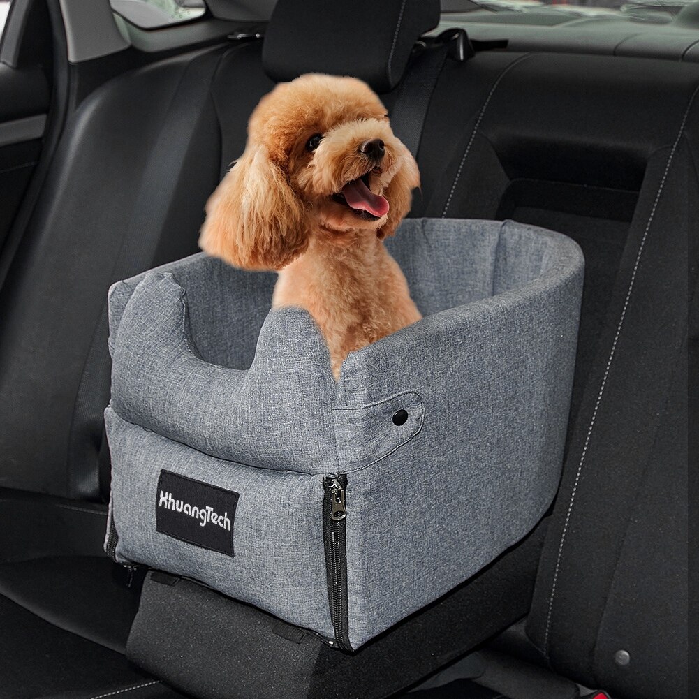 Portable Dog Car Seat Central Control Nonslip Pet Carriers Safe Armrest Box Booster Kennel Tote Cage For Puppy Dog Cat Travel
