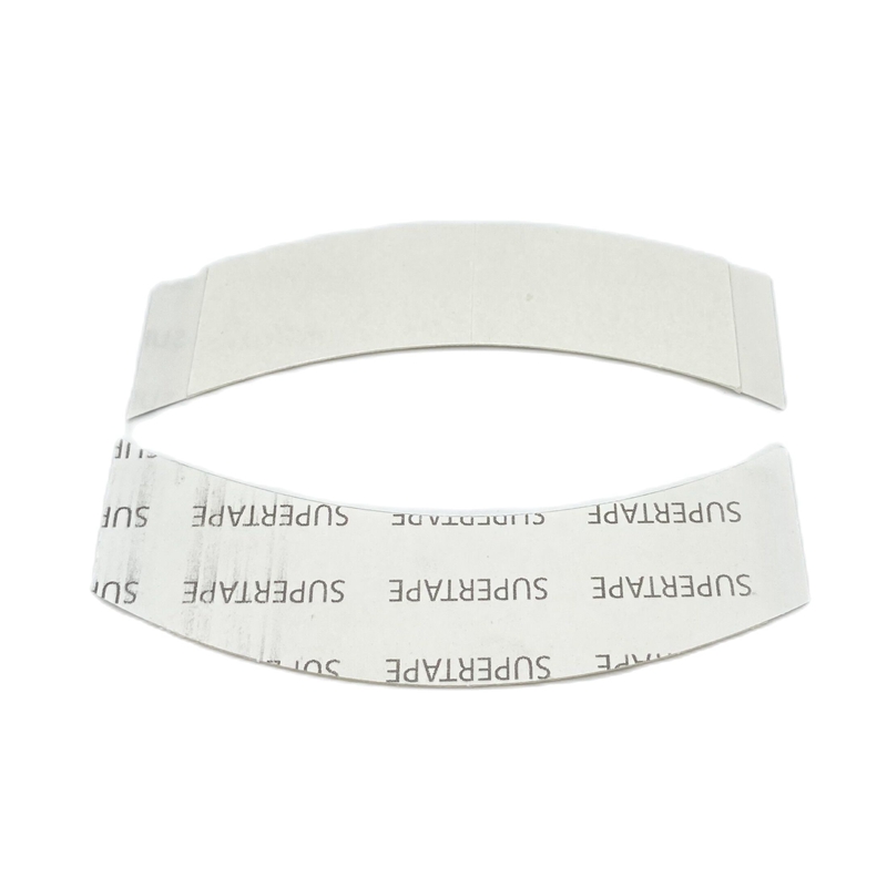 36 Stück C-förmiges weißes SUPERTAPE-Klebeband mit Spitzenfront für Perücken, selbstklebendes Toupetband, 3 Wochen, langlebig, 7,6 x 2,2 cm
