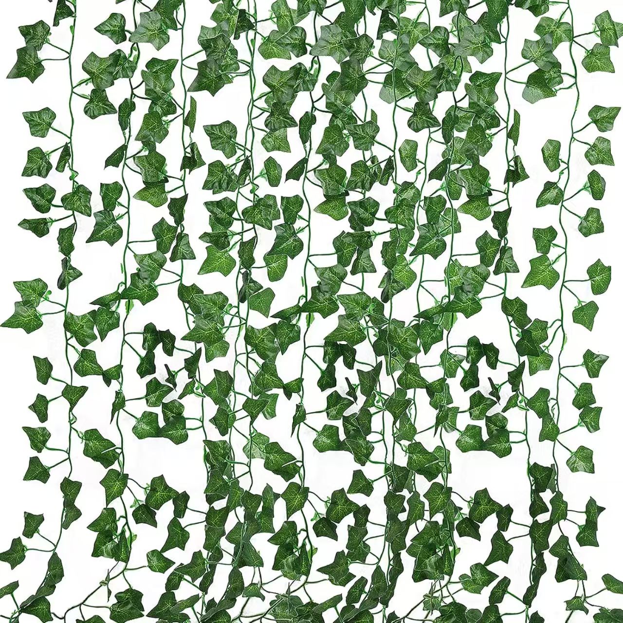 Kunstig slyngplante med lyskæde grønt blad fe-slyng egnet til væg soveværelse have boligdekoration bryllup fødselsdagsdekoration: 3xl