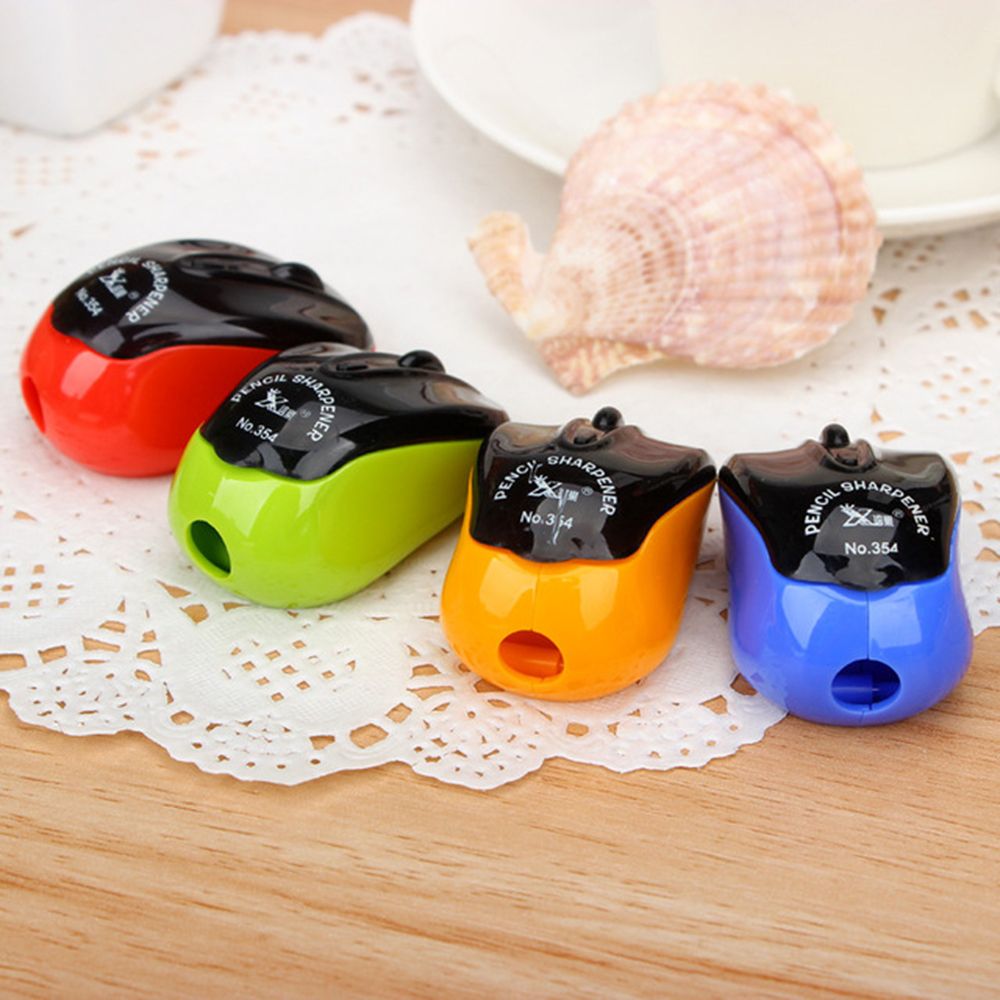 Afilador de lápices de plástico con dibujos animados Kawaii para niños, artículo Escolar , suministros, , novedad