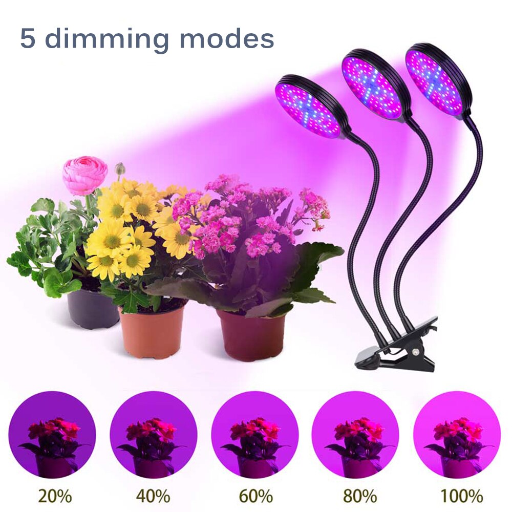 Fitolampy-Lámpara LED de espectro completo para cultivo de plantas, Fitolampy con Control para semilleros, flores, interior, USB, nueva: 45W 234LED