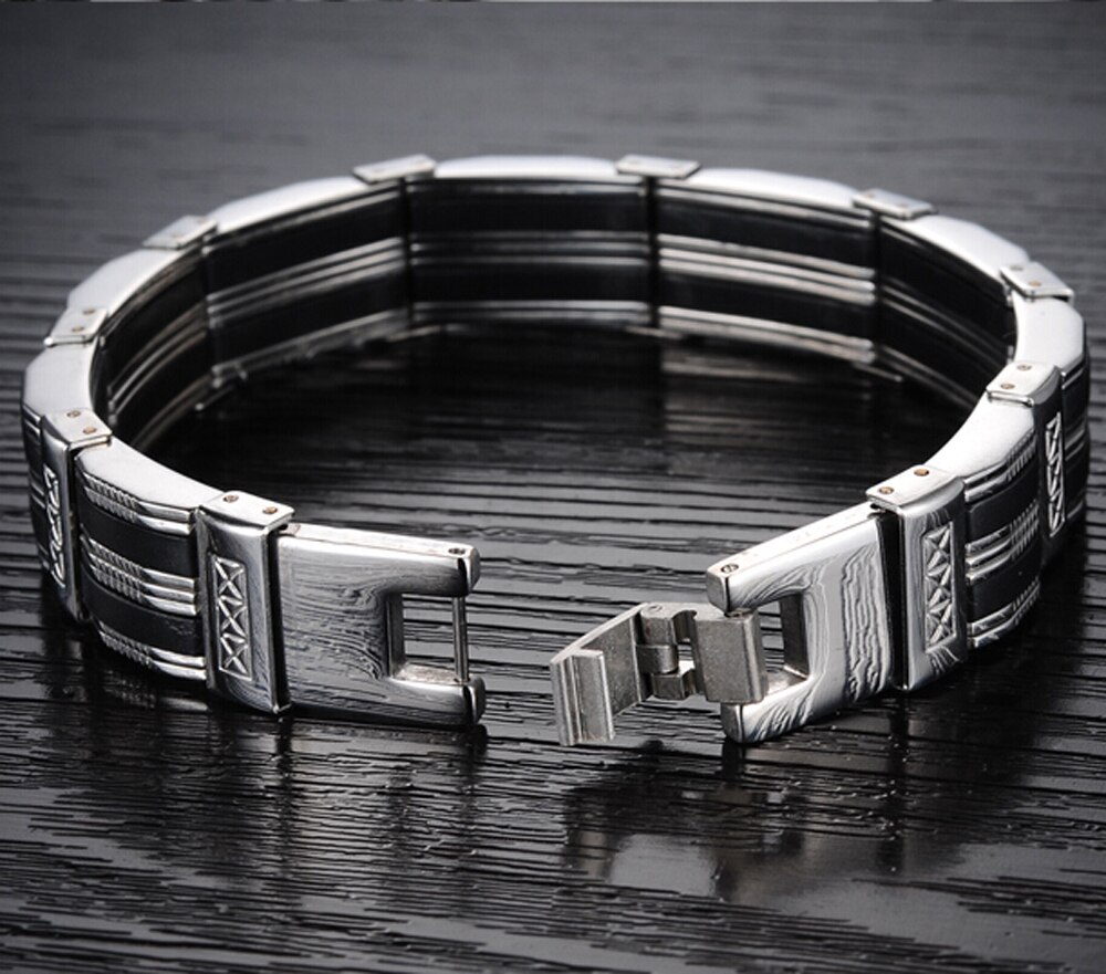 Stainless Steel Bracelet &amp; Bangle 210mm Men&#39;s Jewelry Strand Rope Charm Chain Wristband Men&#39;s Bracelet