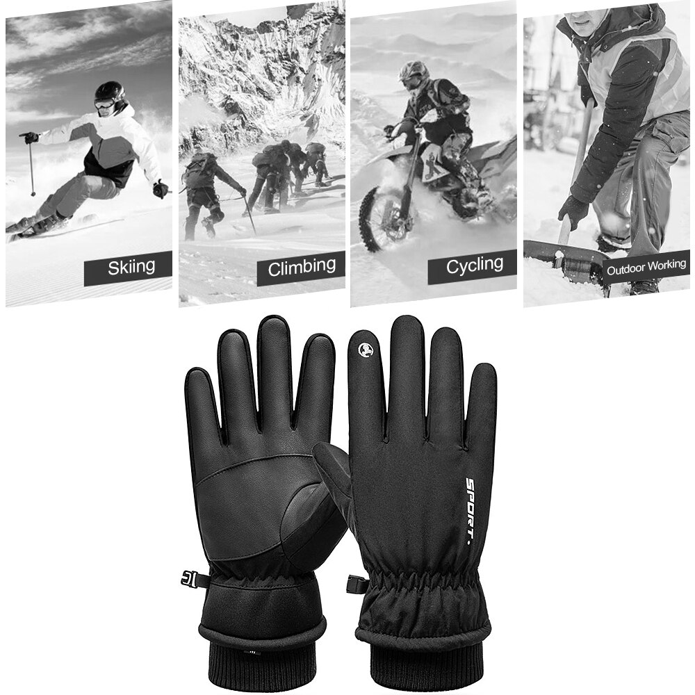 Luvas de inverno quente luvas de neve para homem e mulher
