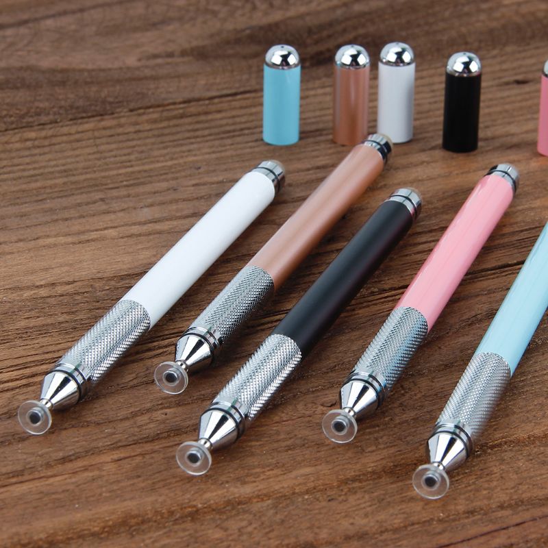 2 In 1 Multifunction Fine Point Touch Screen Metal Capacitive Stylus Pen For iPhone iPad Smart Phone CellPhone Tablet PC