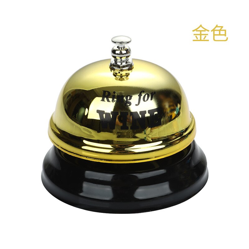 1pc Small Bell Bar Counter Silver Bell Desk Kitchen Counter Restaurant Pass Kitchen Bell Ring Service Reception Hotel Dish: Gold