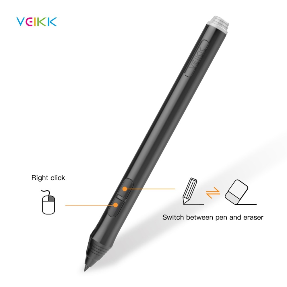 VEIKK P002 drawing tablet pen Battery-free 8192 Levels Pressure Passive Stylus for Graphics Tablet A15 ,A15Pro and A50