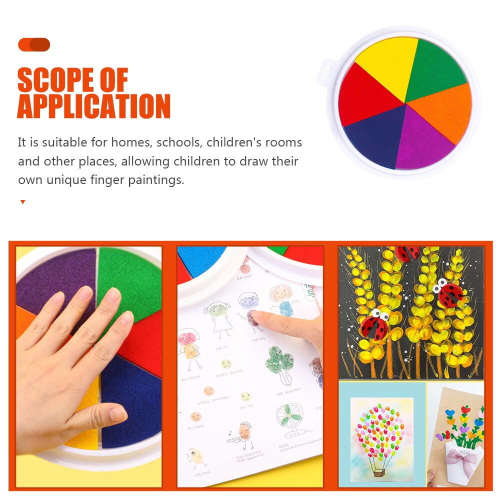 Multi-function Inkpad Portable Ink Pad Children Finger Inkpad Printing Supply