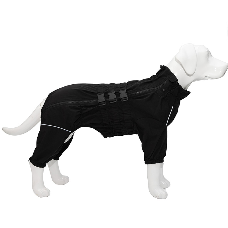 Hunde-Regenmantel, wasserdicht, für Haustiere, 4-Bein-Regenmantel, Kleidung für Bulldogge, Korgi, Regenmantel für kleine, mittelgroße und große Hunde, Gesamt für Hunde: S / WEISS