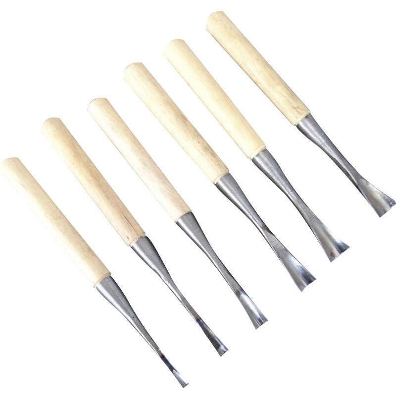 Durable 45 # Steel Deep Round Carving Chisel Engraving Tool for Root Carving Wood Carving