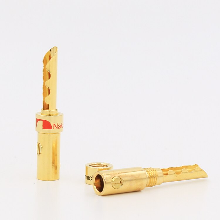 Conector de Banana chapado en oro VB415G, conector de Cable de altavoz BFA banana Plug 8 piezas