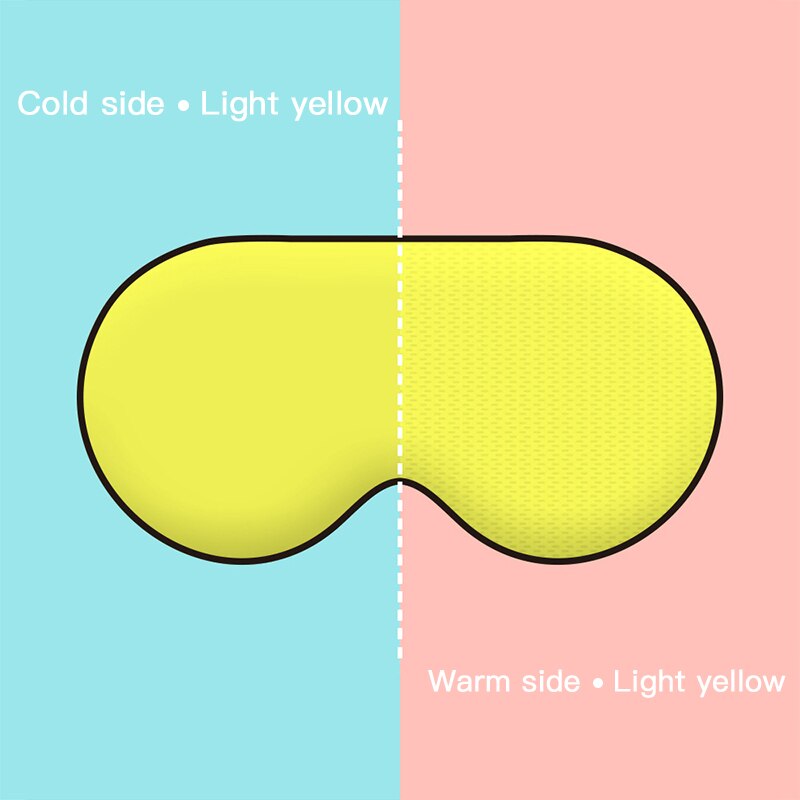 Imitated Silk Sleep Eye Mask Portable Travel Eyepatch Nap Eye Patch Rest Blindfold Eye Cover Sleeping Mask Night Eyeshade: Yellow