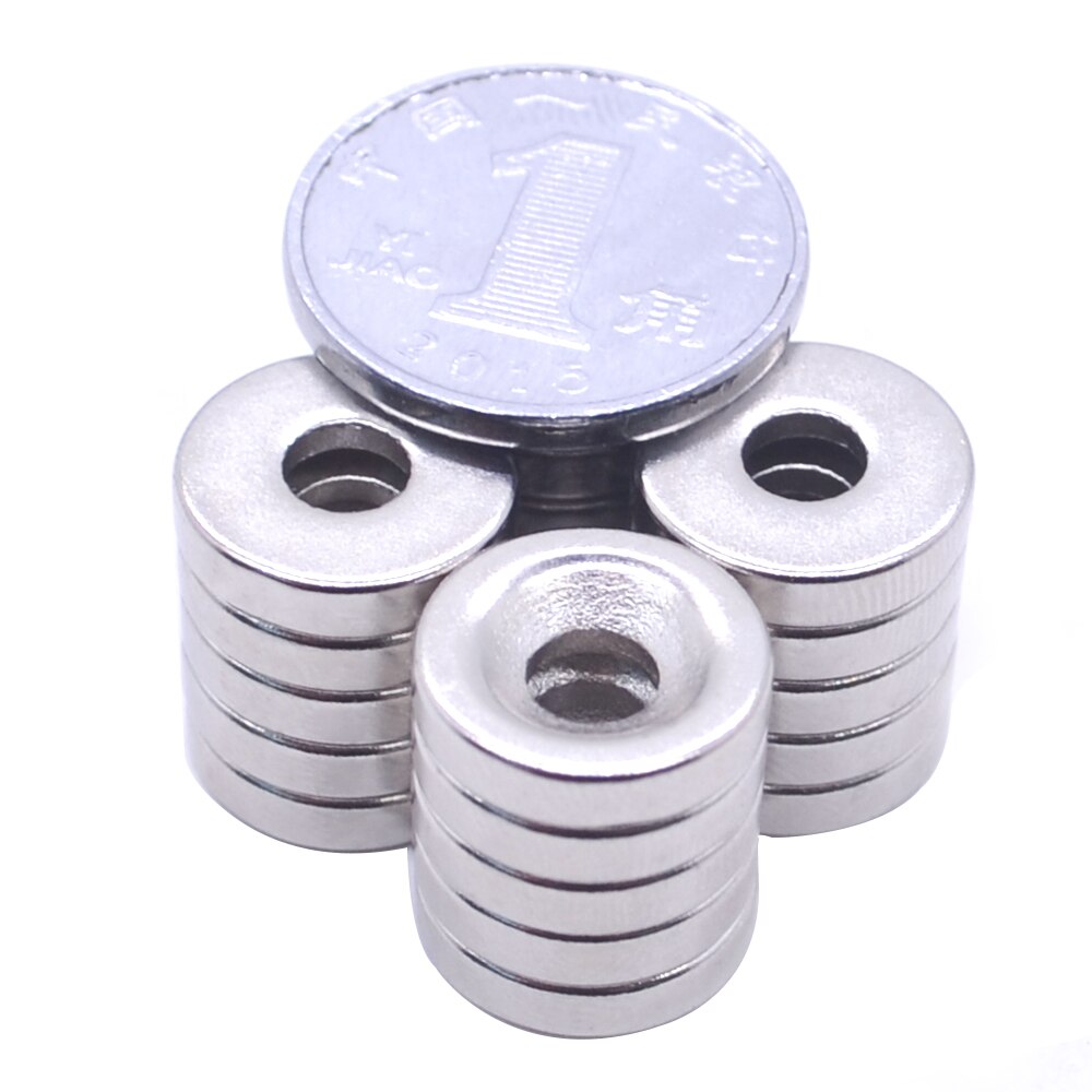 10/20/50Pcs Neodymium Magneet 12 Mm X 3 Mm Gat 4 Mm N35 Ndfeb Ronde Super krachtige Sterke Permanente Magnetische Imanes Disc 12x3Hole 4