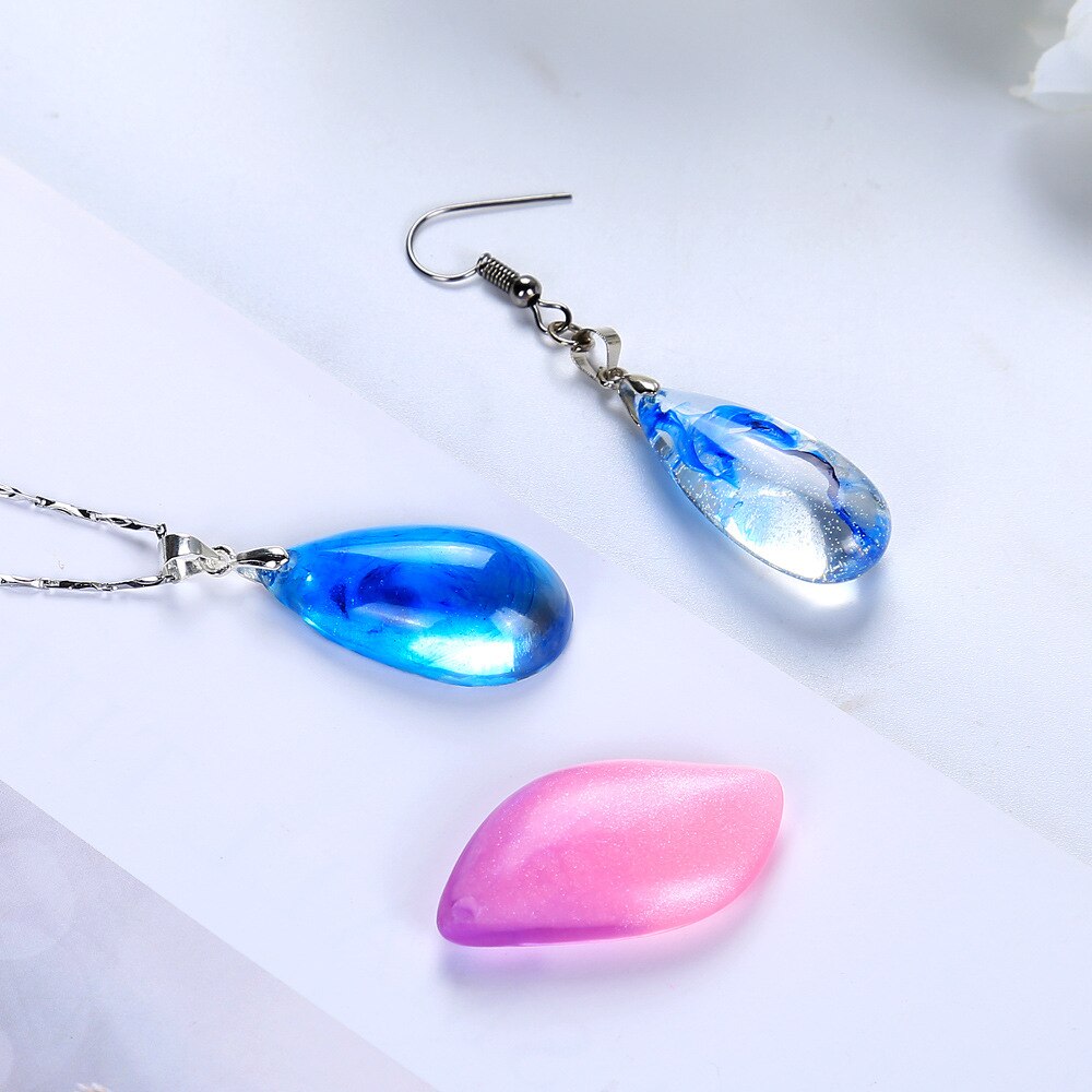 1pc anhänger mit loch, anhängerkette, wasserlösliche silikon-uv-harzform zur herstellung von schmuck, ohrringen und haaraccessoires