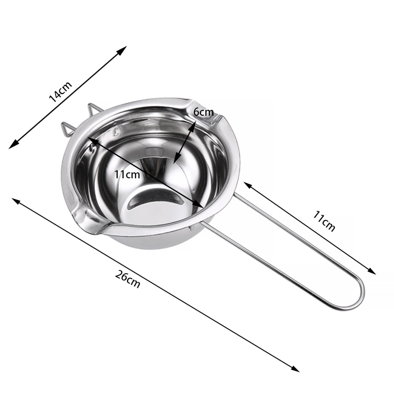 Crisol de cera de acero inoxidable 201, caldera doble para derretir mantequilla, Chocolate chino, fabricación de velas hechas a mano, 1 ud.