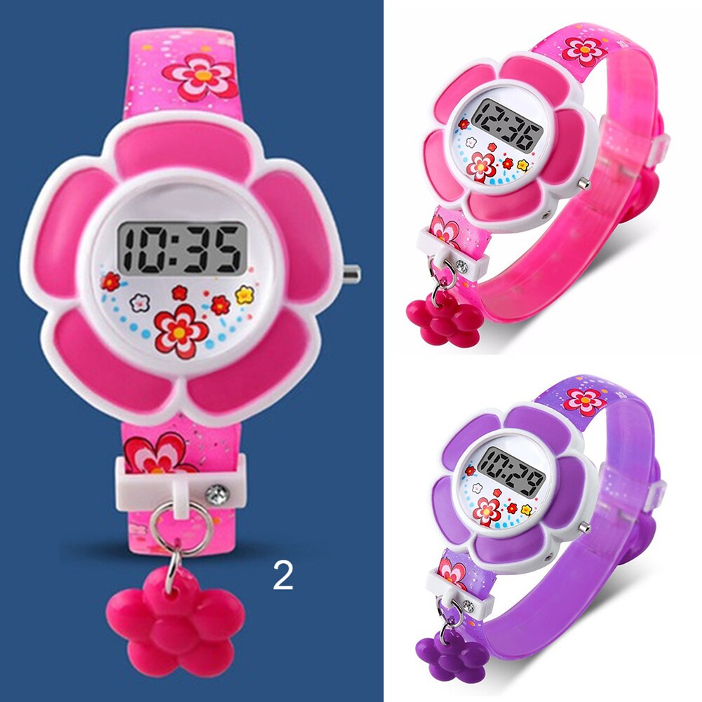 Kids Horloges Bloem Leuke Kinderen Horloges Cartoon Siliconen Digitale Horloge Voor Kids Jongens Meisjes Horloges Relogio