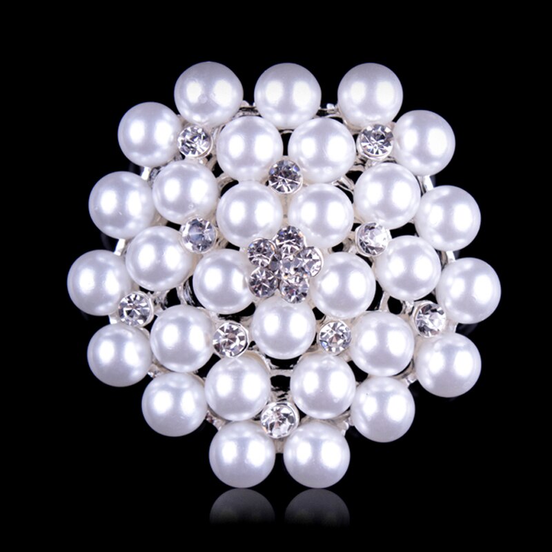 10 PCS Nachahmung Perlen und Kristall Blume Pins Hochzeit Bouquets Broschen