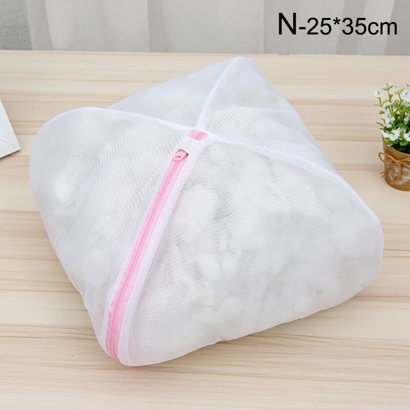 8 Size Mesh Laundry Bag Polyester Laundry Wash Bags Household Laundry Basket Laundry Bags For Washing Machines Mesh Bra Bag: Red-25x35cm