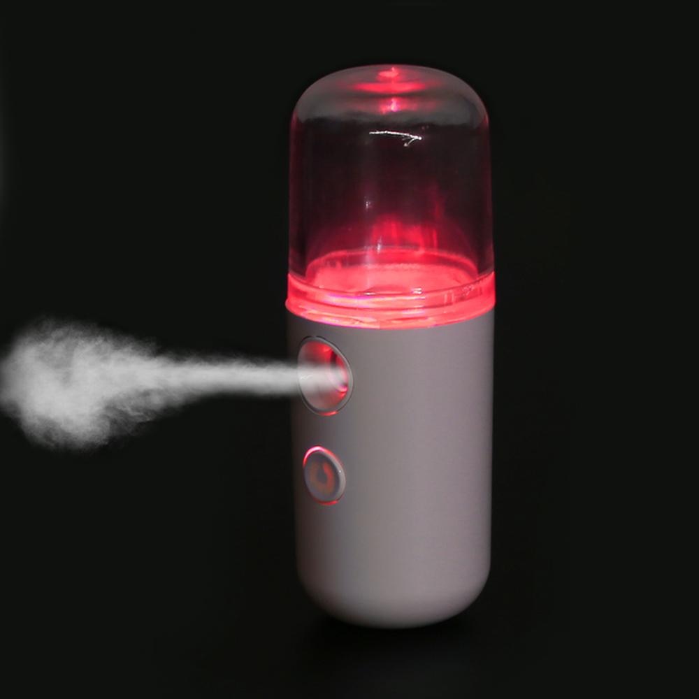 Portable USB Rechargeable Nano Humidifier Cooling Mist Sprayer Nano Facial Steamer Beauty Device for Home Office Humidifier