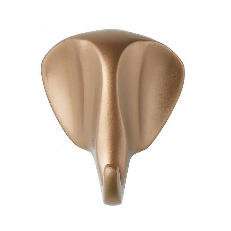 Perchero con cabeza de Animal para el hogar, gancho decorativo para colgar ropa, estante para artículos diversos, montado en la pared, 1 ud.: Gold   Elephant