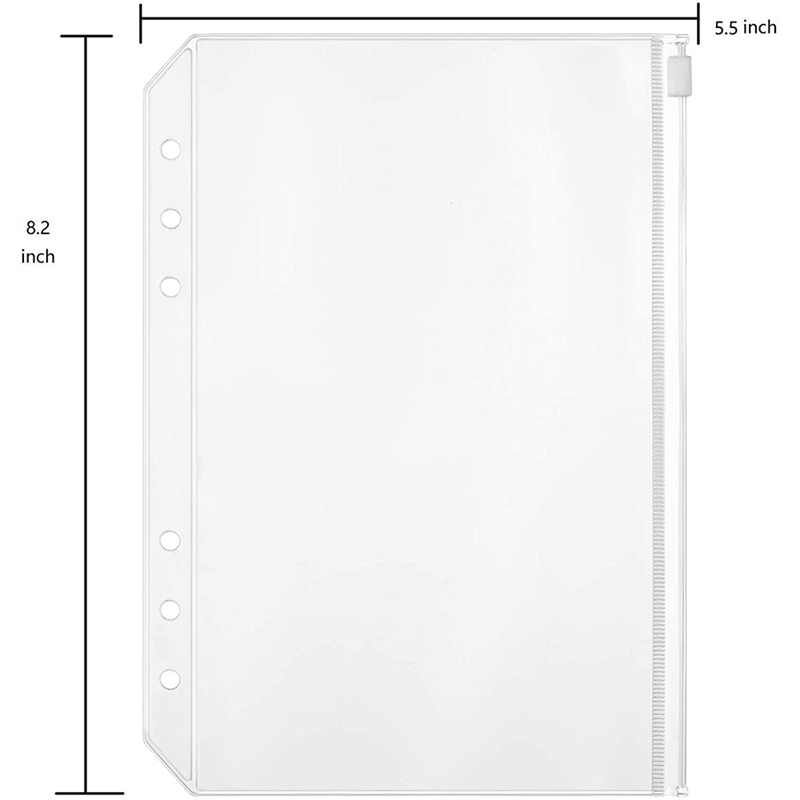 A5 Leather Notebook Binder with 16Pcs A5 Plastic Binder Pockets, Budget Envelope System,A5 Budget Planner Binder Cover