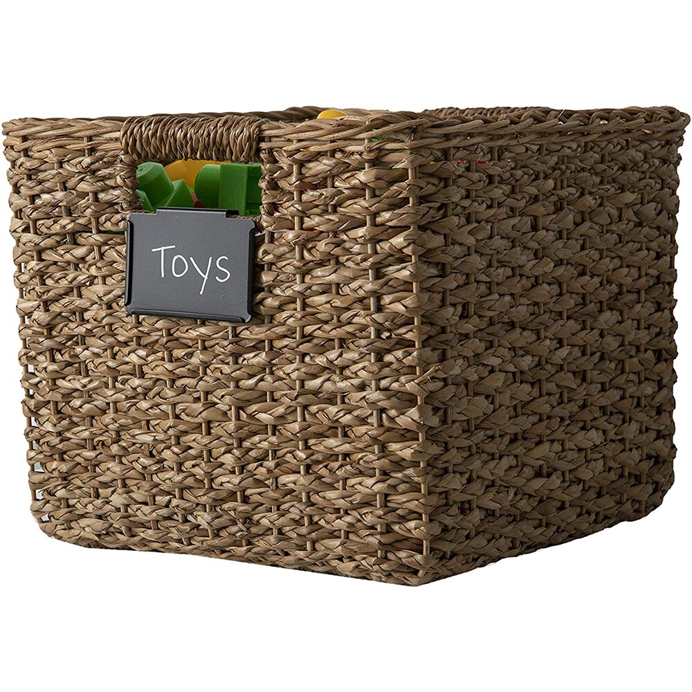 6 Pcs Basket Bin Labels Clip on Label Holders for Storage Bins Metal Hanging Bin Clip Labels Chalkboard Labels for Baskets