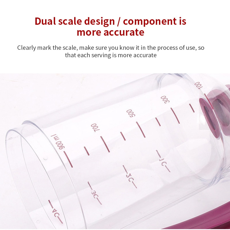 900ml Cupcake Pancake Batter Dispenser DIY Tool Muffin Helper Mix Pastry Jug Baking Cakes Cream Separator Kitchen Supplies